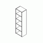 Стеллаж на 5 отсеков без опор 620x450x2127 / 4/X53