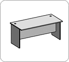 Стол письменный на опорах из ДСП 1200x630x750 / BuSD1263