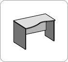 Стол эргономичный на опорах из ДСП 1600x800x750 / BuESD1681р(L)