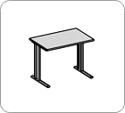 Стол письменный на опорах L40-2 1200x630x750 / BuSD1263T40