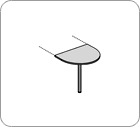 Расширитель стола с опорой NML720-W 600x800x750 / BuKD800