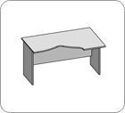 Стол письменный эргономичный правый 1400x900x750 / FaEST1490(R)