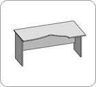 Стол письменный эргономичный правый 1600x900x750 / FaEST1690(R)