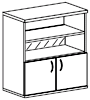 Шкаф под оргтехнику 712x374x763 / ССМ-0045