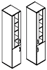 Шкаф комбинированный 357x374x2171 / ССМ-0048