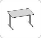 Стол письменный на опорах L39-2 1200x800x750 / FST1280T39