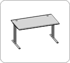 Стол письменный на опорах L39-2 1400x800x750 / FST1480T39