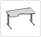 Стол письменный на опорах L39-2 1400x800x750 / FEST1480T39(L)