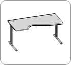 Стол письменный на опорах L39-2 1600x800x750 / FEST1680T39(L)