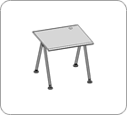 Стол письменный на опорах L41-2 800x800x750 / FST8080Y41