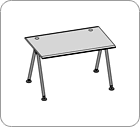 Стол письменный на опорах L41-2 1200x800x750 / FST1280Y41