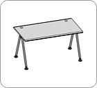 Стол письменный на опорах L41-2 1400x800x750 / FST1480Y41