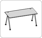 Стол письменный на опорах L41-2 1600x800x750 / FST1680Y41