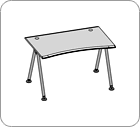 Стол письменный на опорах L41-2 1200x800x750 / FXT1280Y41