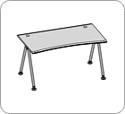 Стол письменный на опорах L41-2 1400x800x750 / FXT1480Y41