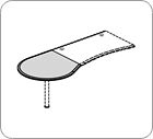 Расширитель столов полукруглый, левый 1000x1000x24 / FKT108(L)