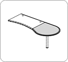 Расширитель столов полукруглый, правый 1000x1000x24 / FKT108(R)