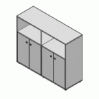 Стеллаж закрытый 1325x450x1100 / ОС-82