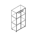 Шкаф средний дверцы из ДСП 786x420x1398 / фр-337