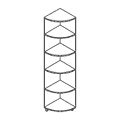 Шкаф угловой правый 410x420x2126 / фр-350