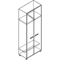 Гардероб широкий, дверцы из ДСП, с замком 786x420x2126 / фр-347