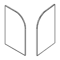 Боковые панели для комбинации стоек-ресепшн 704x25x1154 / фр-370