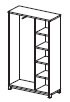 Гардероб открытый 1020x420x1680 / PD41.1302
