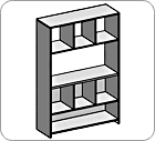 Стеллаж 1200x375x1628 / G179