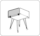 Разделительная перегородка 1200x400x18 / G105