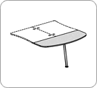 Соединитель для столов с опорой и кронштейном С09-2, 1634x400x25 / GF212