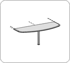 Соединитель столов c опорой L43 и кронштейнами С09 1600x600x715 / A085-D