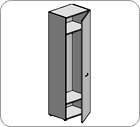 Шкаф-гардероб шириной 600 мм с правой дверью 600x450x1950 / O5C60W(R)-X