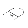 Модуль для стола переговоров 120x100x2.8 / CL701 CL691