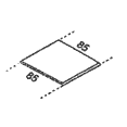 Модуль для стола переговоров 85x100x2.8 / CL702 CL694