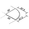 Модуль стола переговоров 87.5x87.5x2.8 / CL702 CL695