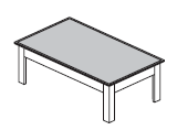 EUR Стол кофейный 600x1200x400 / QCT120