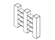 OLA шкаф-составная композиция 1380x365x1856 / OLA modular system