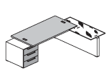 EGO Стол письм с приставкой DX 2605x2000x735 / 117 1208 EB 02 36