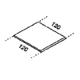 Модуль для стола переговоров 120x100x2.8 / CL701 CL692