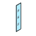 Стеклянная дверь 45x1.8x183.6 / CL122