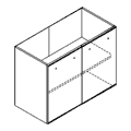 Шкаф широкий, низкий, дверцы - из ДСП 903x445x672 / ДП-072