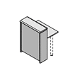 Модуль с экраном из ЛДСП 800x745x1100 / S-8.1