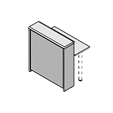 Модуль с экраном из ЛДСП 1000x745x1100 / S-10.1