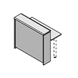 Модуль с экраном из ЛДСП 1200x745x1100 / S-12.1