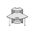 Внутренний модуль 90гр. 955x955x1100 / S-90.2