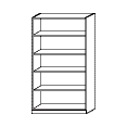 Стеллаж 100x47x197.5 / DX4301S