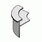 Модуль стойки ресепшен 60 грд. изгнутой наружу (без опор) / ПФ 801