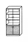 Шкаф для бумаг 900x430x2000 / YRK20500