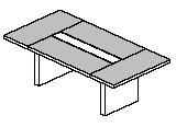 QUARANTA Стол д/переговоров230 2300x1200x750 / QR231
